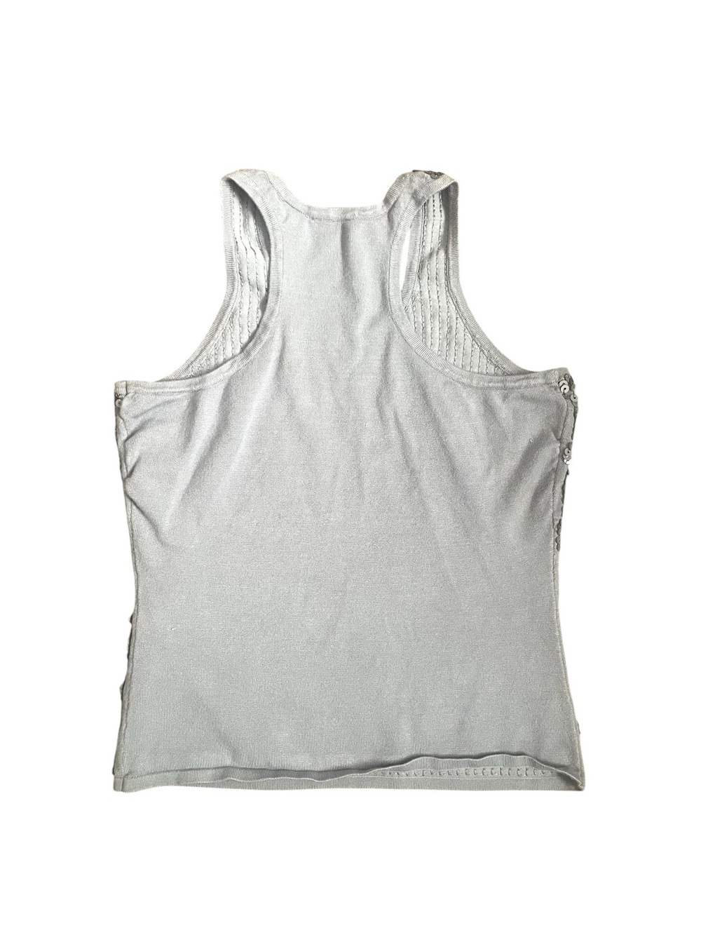 Pandemonium Silver Sequin Scoop Neck Tank Top Size M Y2K Going Out Festival - Picture 2 of 7